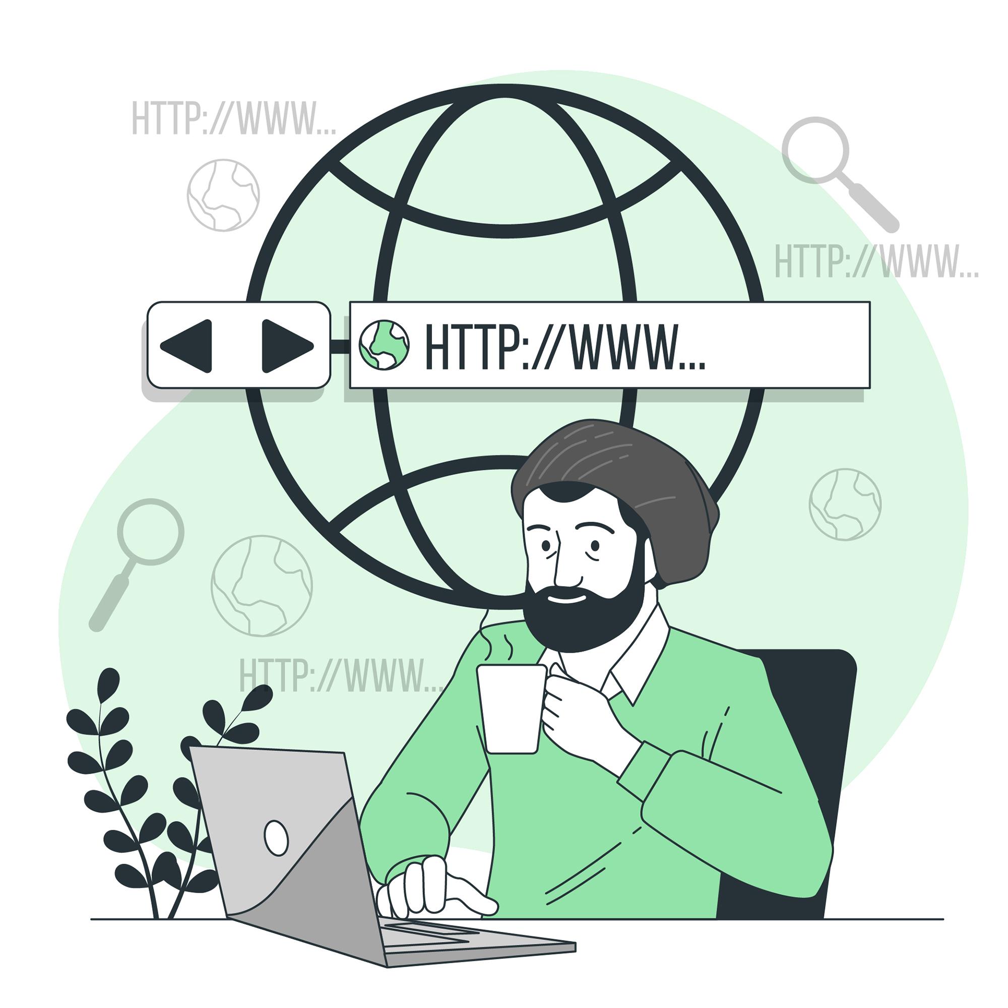 Image portrays the web address(Domain name).